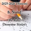 2025-2026 Dönemi 16 Adet Deneme Sınavı